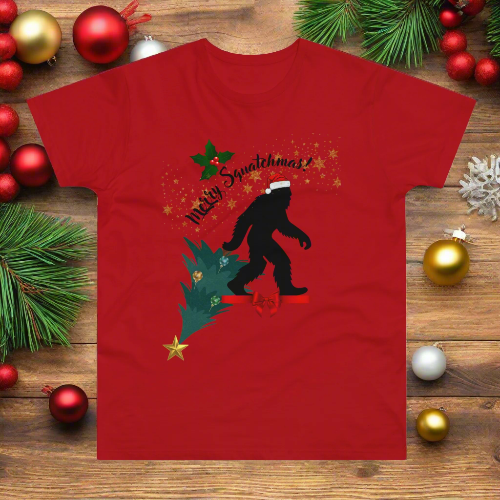 Merry Squatchmas T-shirt for Men