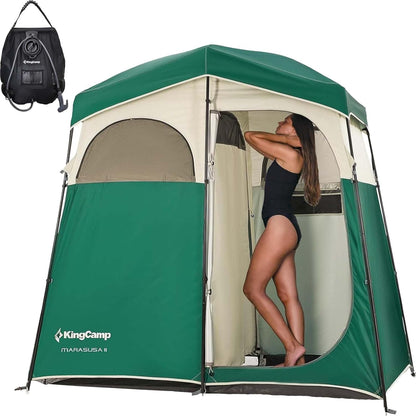 Shower Tent, Portable Privacy Tent Outdoor Camping 1/2 Room Toilet Tents with Shower Bag & Dressing Room for Beach, Camping & Hiking