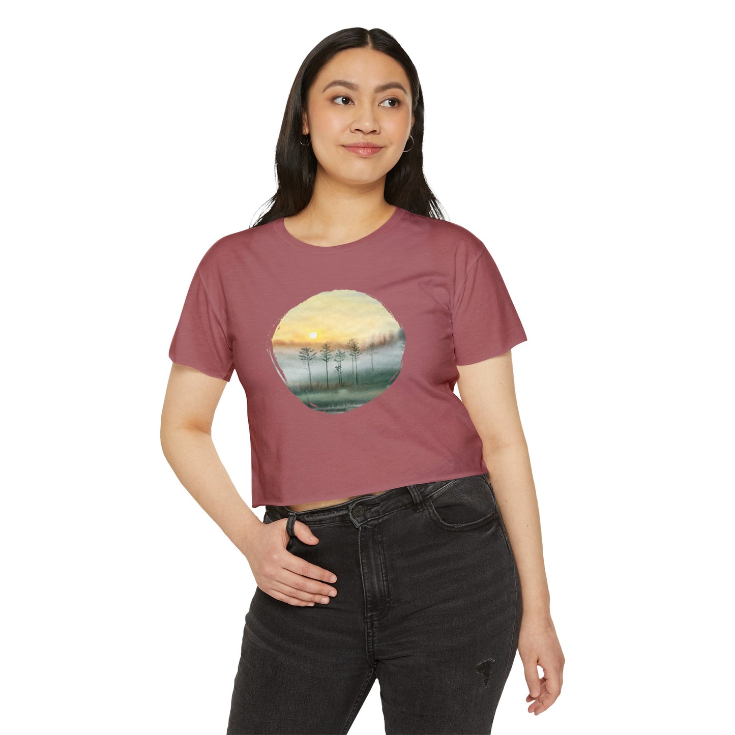 Cloudy Trees Women’s Crop Top