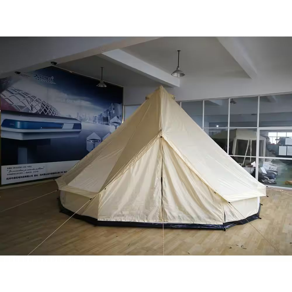 10-Person Polyester Camping Yurt Tent with Spacious Interior and Waterproof Cover