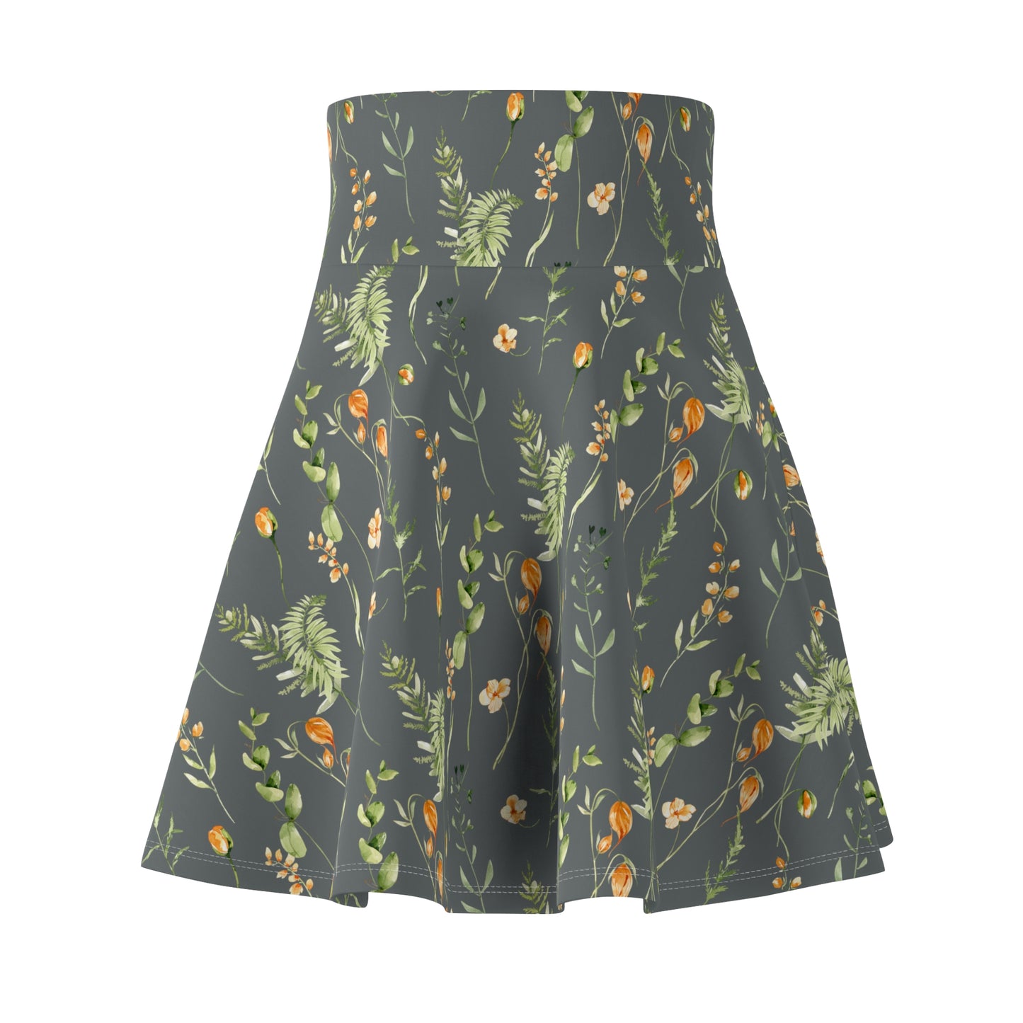 Grey Flower Women's Skirt