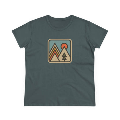 Pinetree Retro Mountain Graphic Tee — Women's Adventure Nature T-Shirt