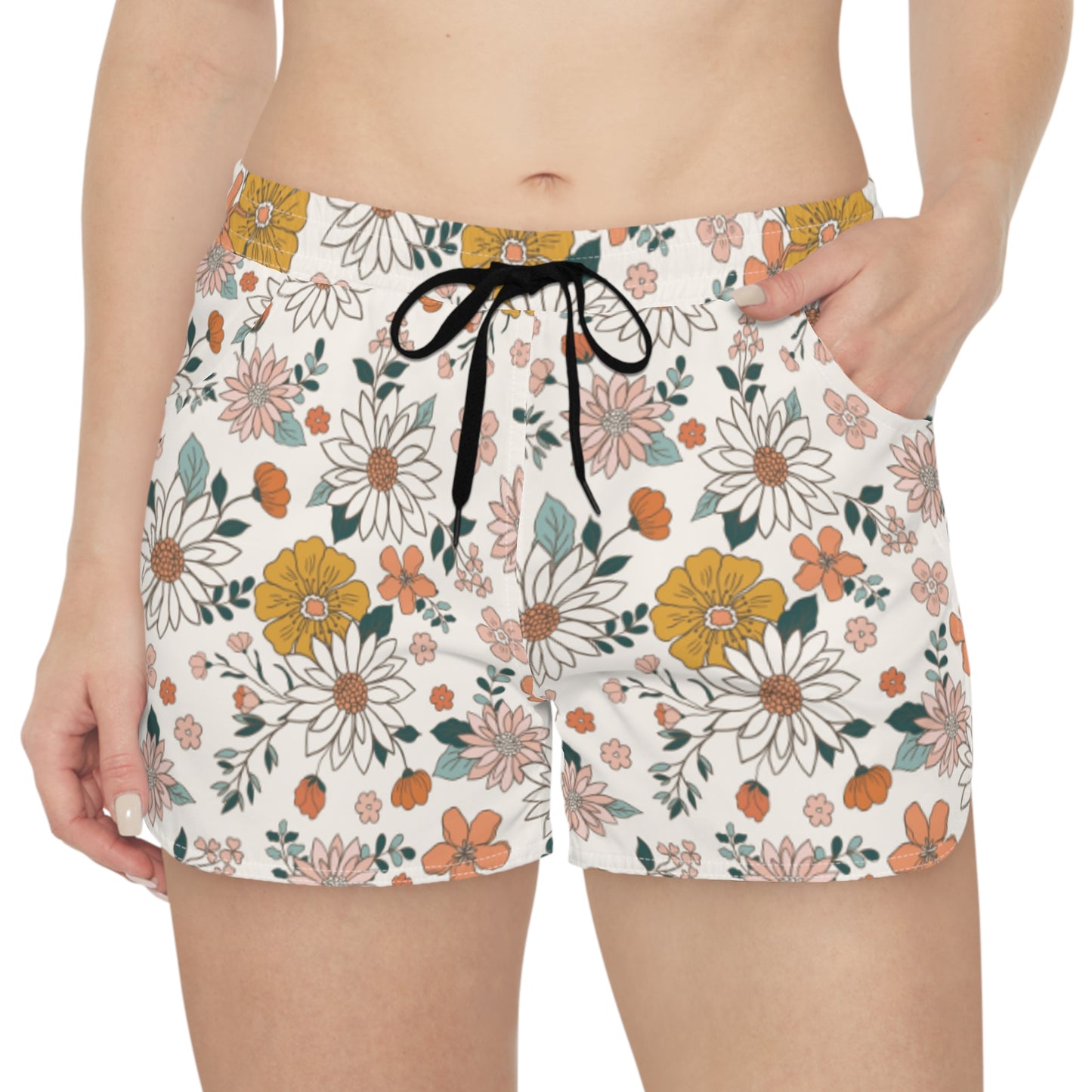 Retro Flowers Women's Casual Shorts