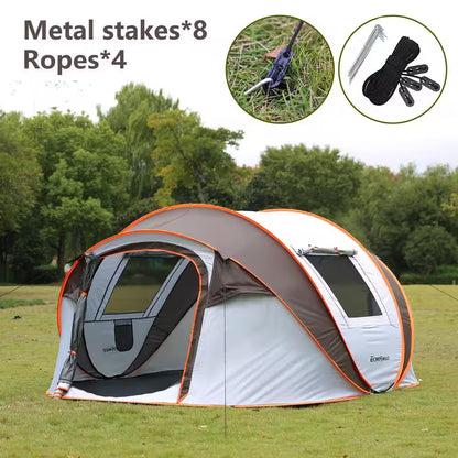 Echo Smile 8-Person White and Brown Pop up Boat Tent