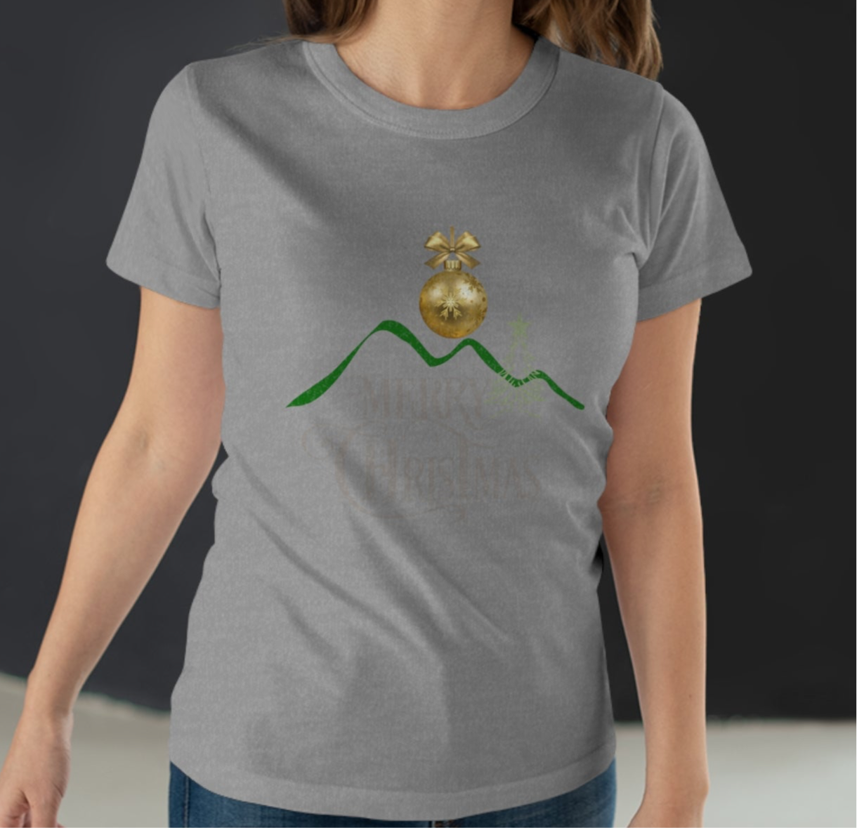 Merry Christmas Mountain Top Women's T-shirt