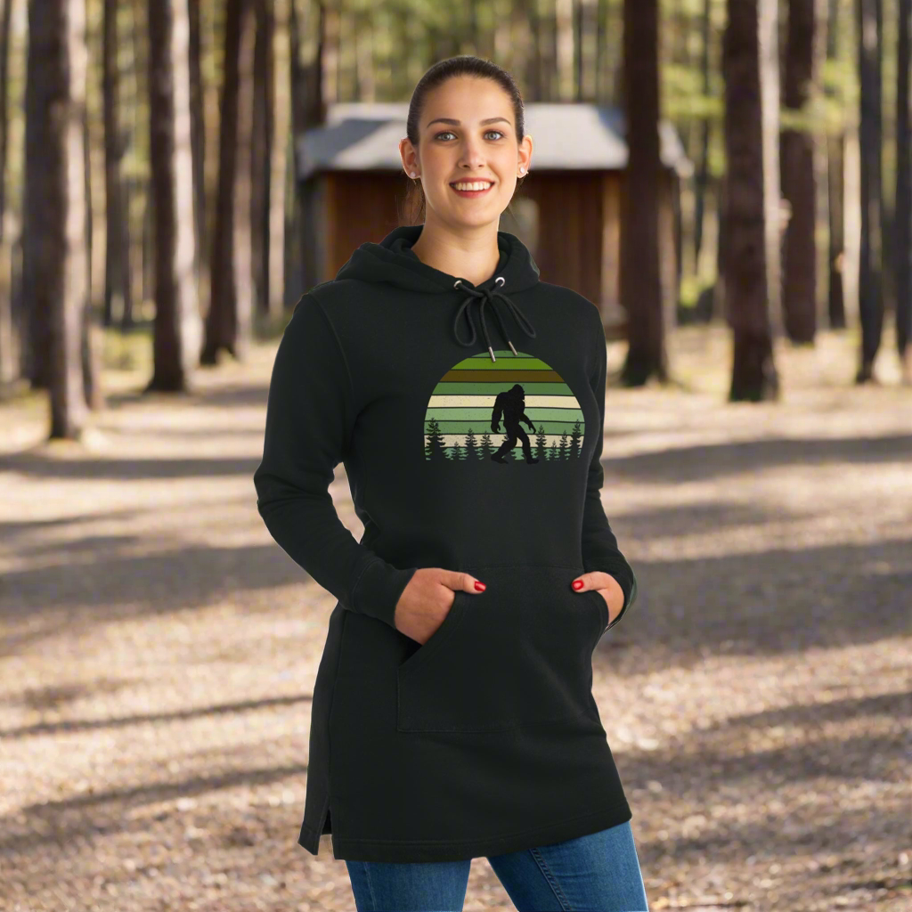 Bigfoot Retro Forest Streeter Hoodie Dress