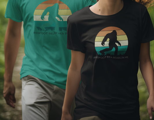 Bigfoot Believes In Me - Unisex Moisture Wicking Tee