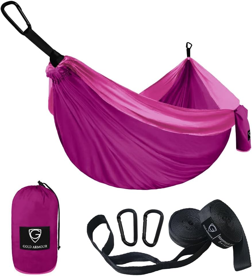 Camping Hammock - Portable Hammock Single Hammock Camping Accessories Gear for Outdoor, Indoor
