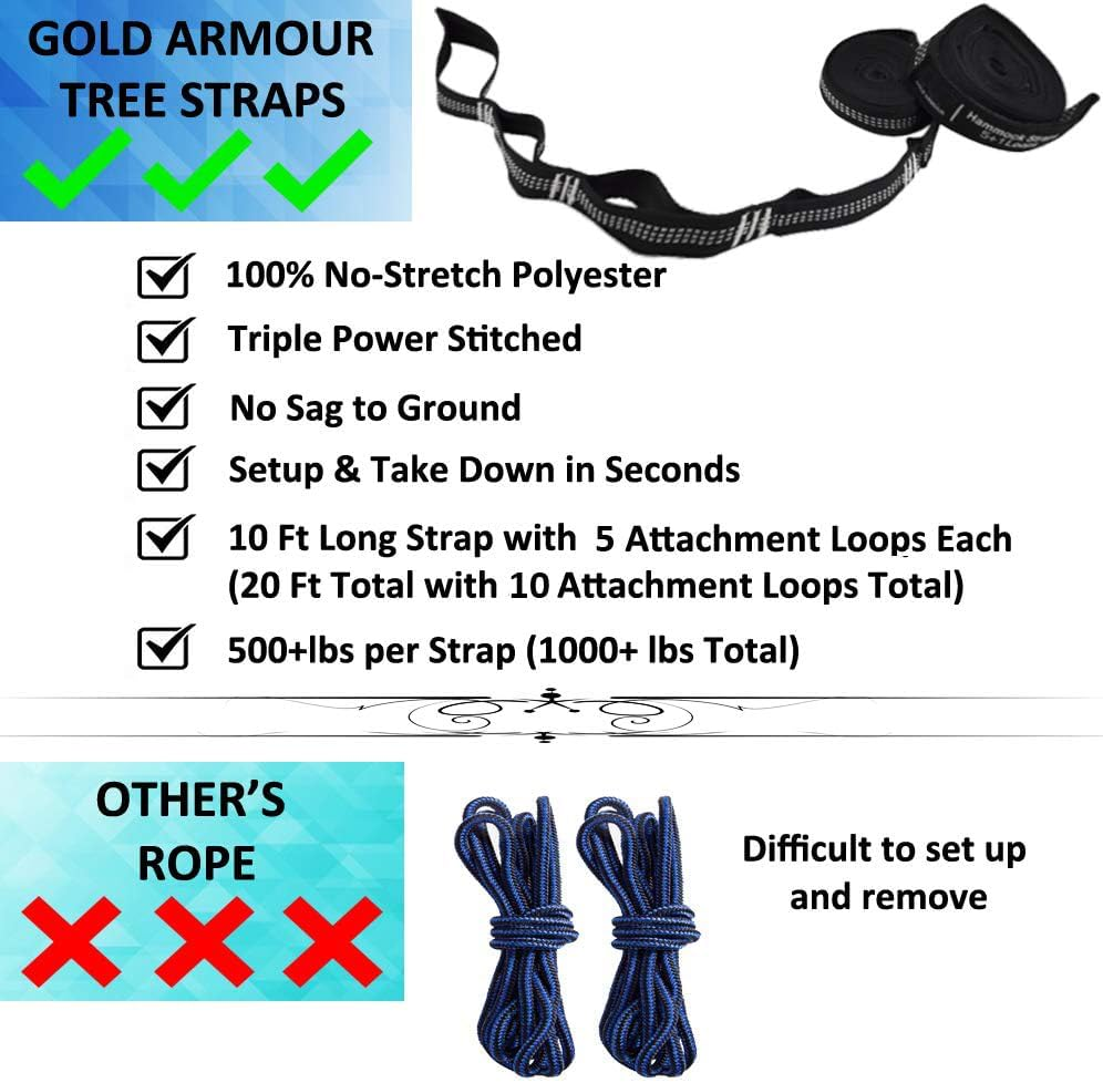 Camping Hammock - Portable Hammock Single Hammock Camping Accessories Gear for Outdoor, Indoor