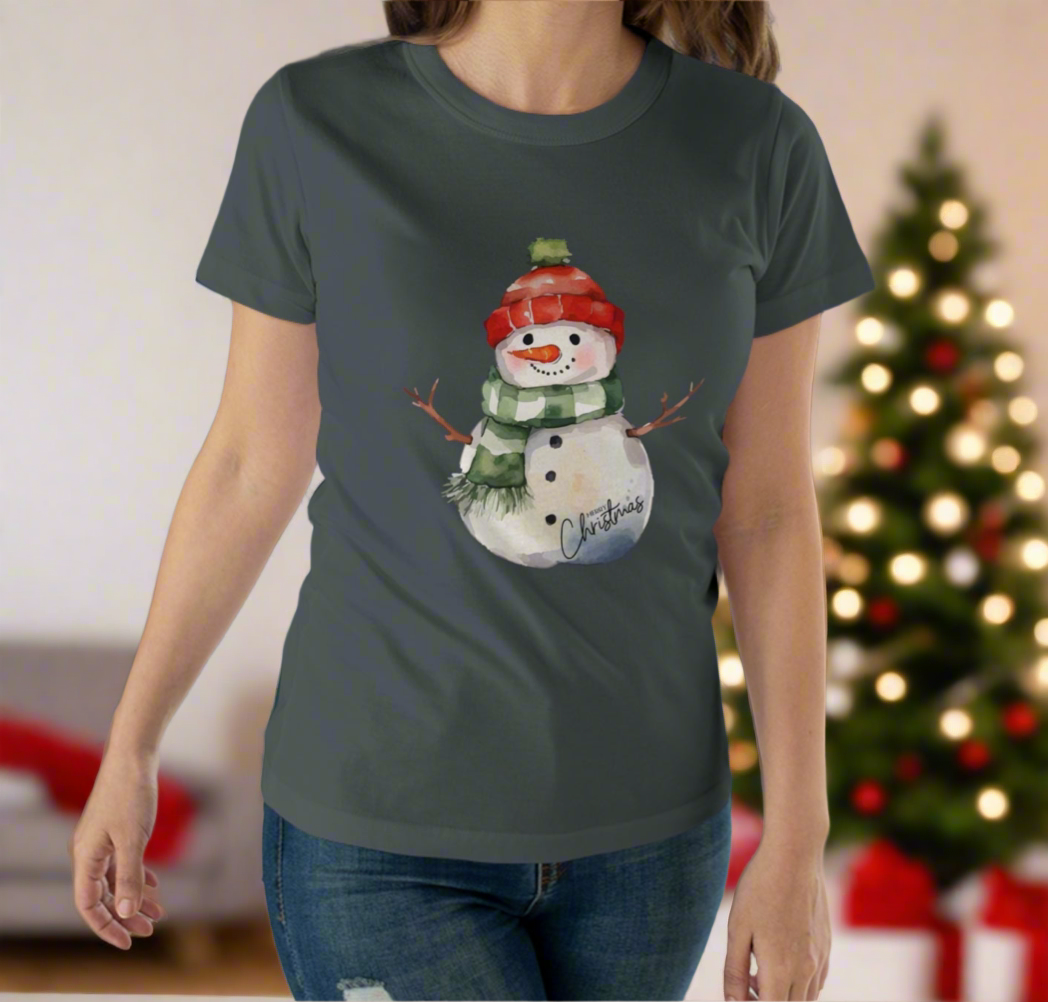 Merry Christmas Snowman Top Women's T-shirt