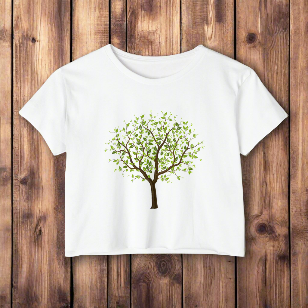 Leafy Green Tree Women's Festival Crop Top