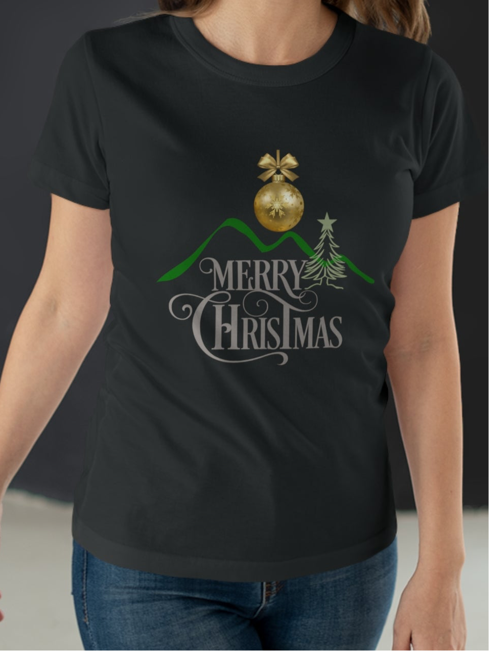 Merry Christmas Mountain Top Women's T-shirt