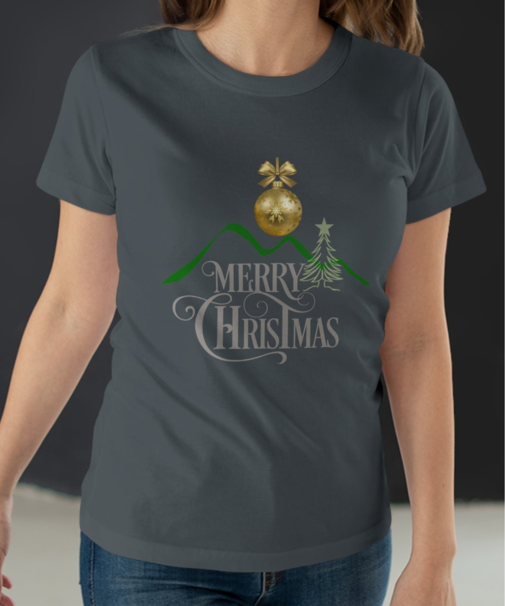 Merry Christmas Mountain Top Women's T-shirt