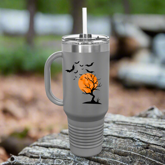 Spooky Fall Moon Insulated Travel Mug, 40oz