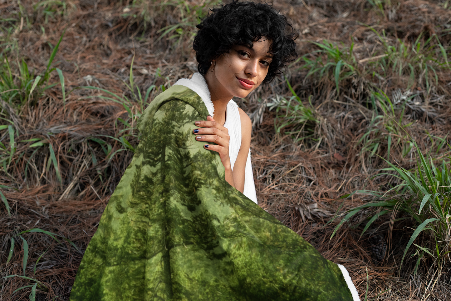 Mossy Green Tree Blanket