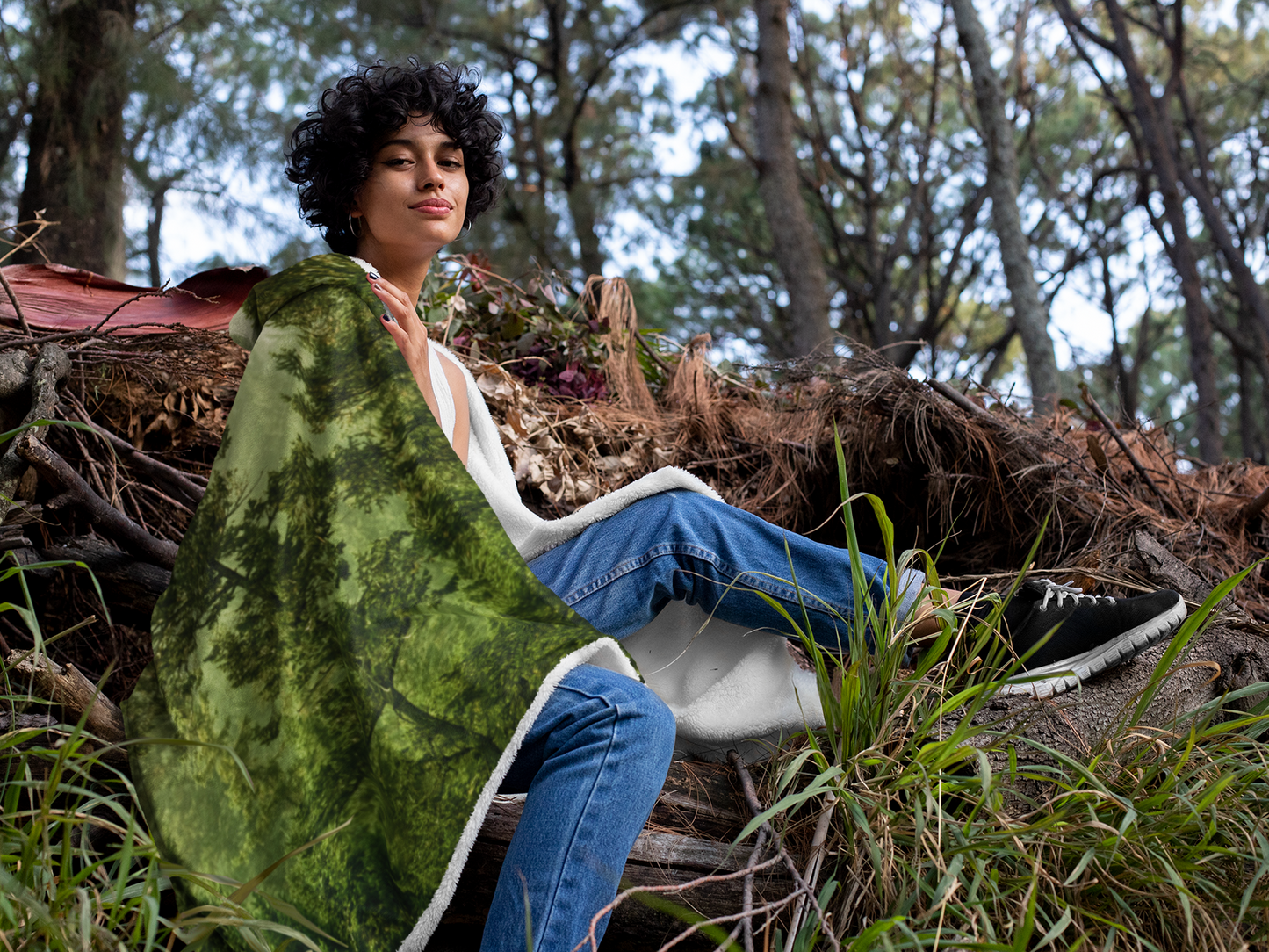 Mossy Green Tree Blanket