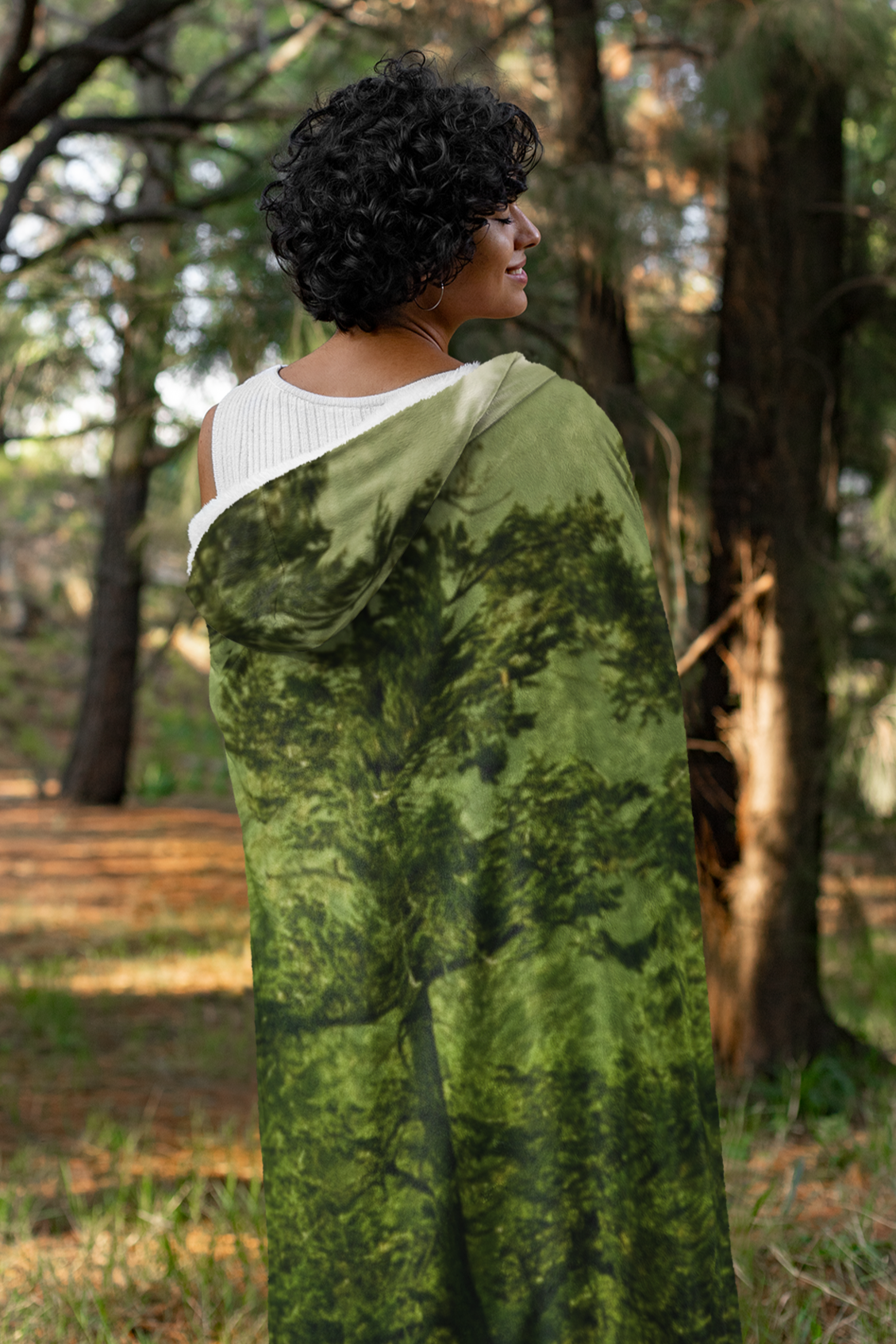 Mossy Green Tree Blanket