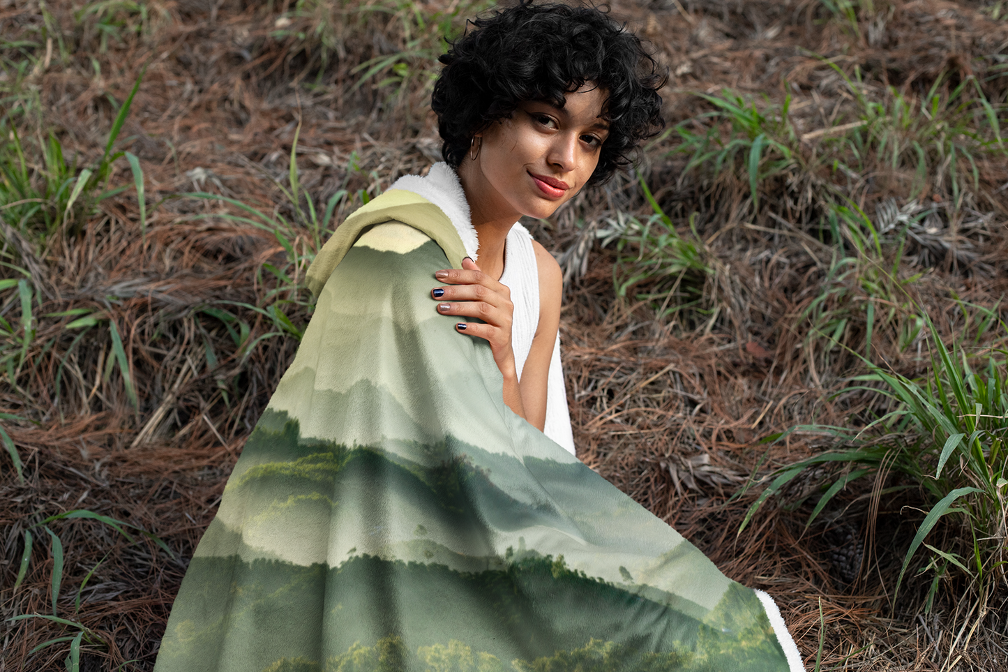 Mossy Mountain Top Blanket