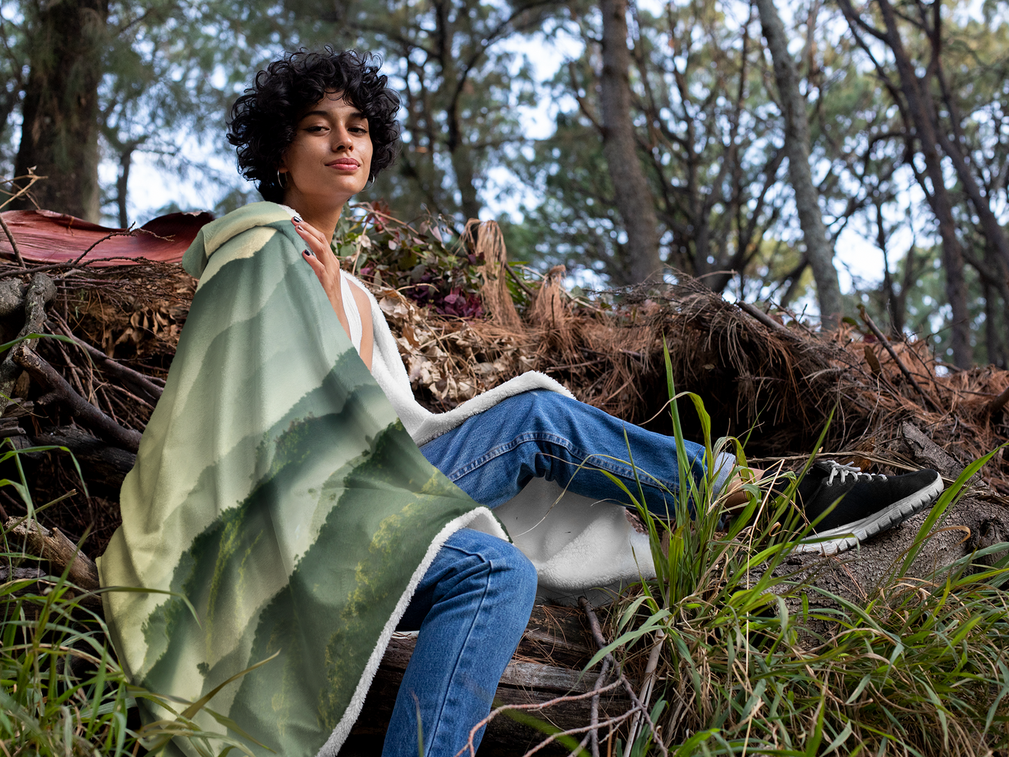 Mossy Mountain Top Blanket