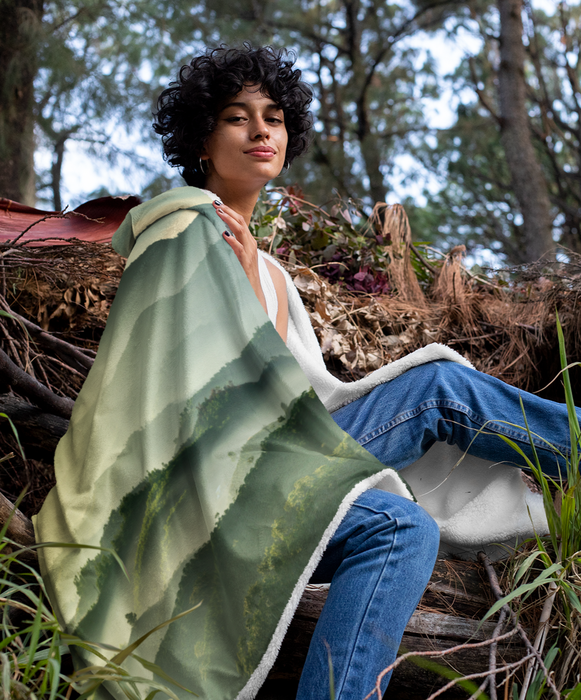 Mossy Mountain Top Blanket