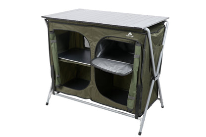 Camping Table, Gray, 34.2"Wx19.6"Dx31.5"H, New