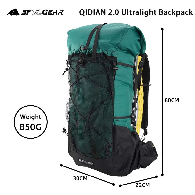3F UL GEAR 40L+16L QIDIAN 2.0 Ultralight Camping Backpack Fashion