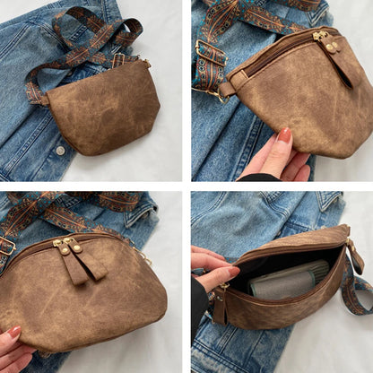 2025 Retro Wide Shoulder Women's Chest Bag Fashion Casual Armpit
