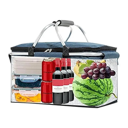 Picnic Insulated Picnic Basket Foldable Picnic Cooler Portable Storage