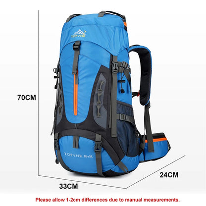 70L Camping Backpack Men's Travel Bag Climbing Rucksack Large Hiking