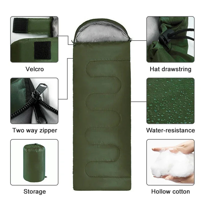 Camping Sleeping Bag - Ultralight, Waterproof, & 4 Season
