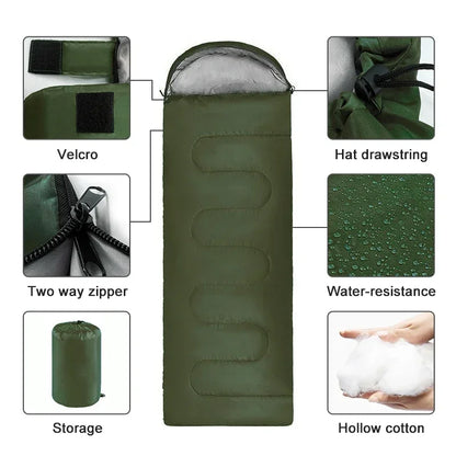 Camping Sleeping Bag - Ultralight, Waterproof, & 4 Season
