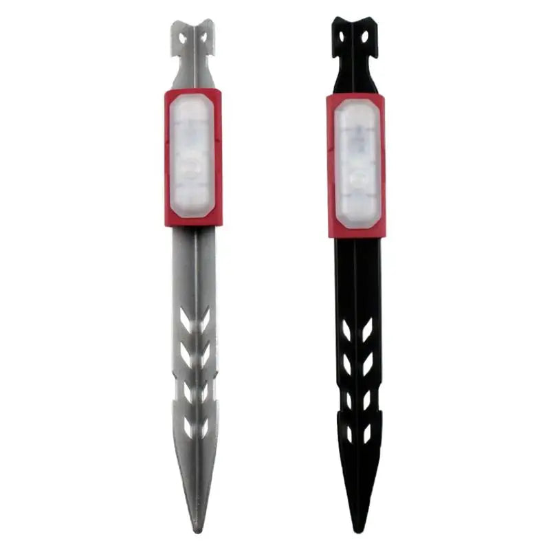 6/4/1 Pcs Tent Pegs With LED Lights Canopy Tent Stakes Nail Ground