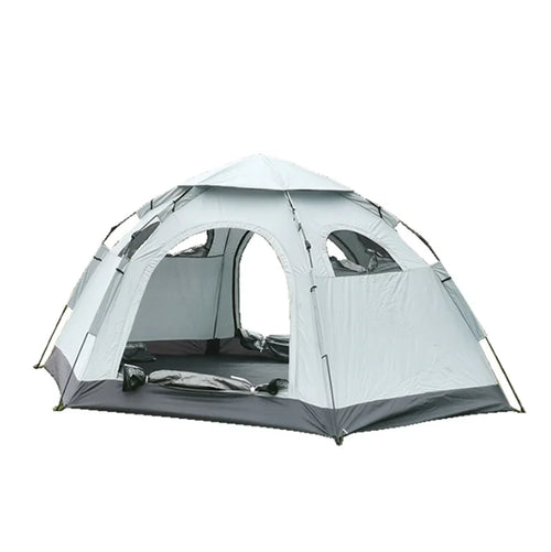 Outdoor Hexagonal Automatic Tent - Double-layer (3-4 People Camping)