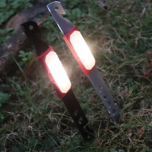 6/4/1 Pcs Tent Pegs With LED Lights Canopy Tent Stakes Nail Ground