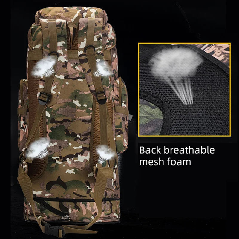 100L Outdoor Camping Backpack for Hiking & Camping