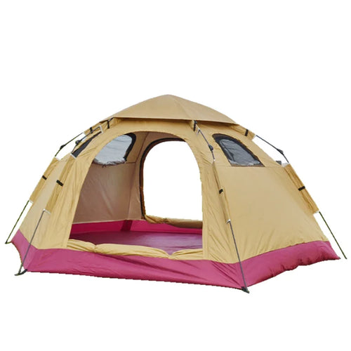 Outdoor Hexagonal Automatic Tent - Double-layer (3-4 People Camping)