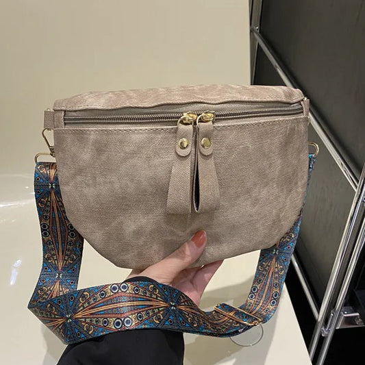 2025 Retro Wide Shoulder Women's Chest Bag Fashion Casual Armpit