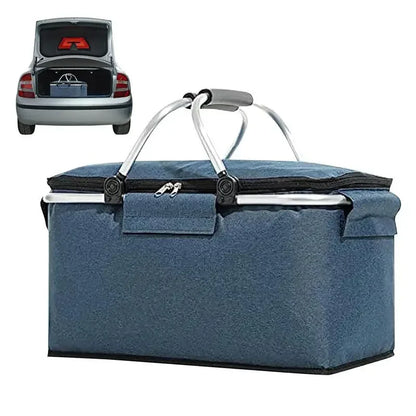 Picnic Insulated Picnic Basket Foldable Picnic Cooler Portable Storage