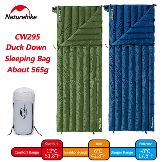 Naturehike CW295 Duck Down Sleeping Bag - Splicable Ultralight