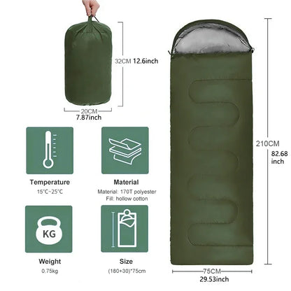 Camping Sleeping Bag - Ultralight, Waterproof, & 4 Season
