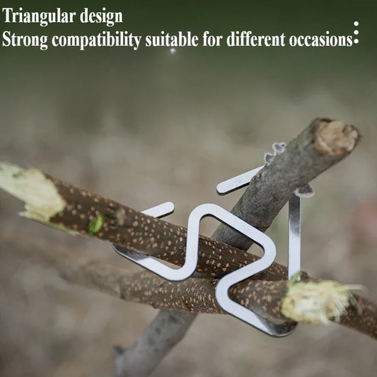 Outdoor Stainless Steel Camping Hook - Triangle 1pc