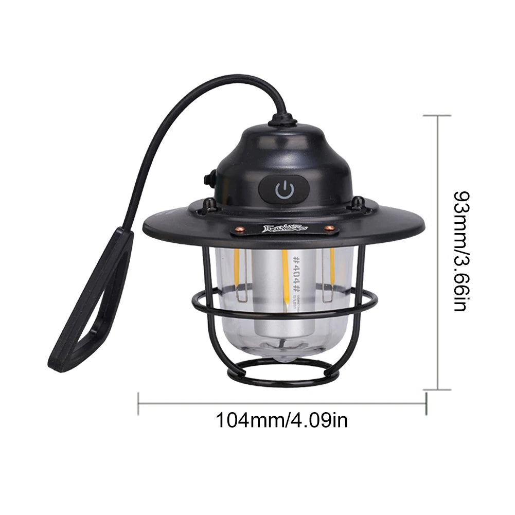 Mini LED Camping Lanterns- Type-C Rechargeable -Portable Hanging Lantern