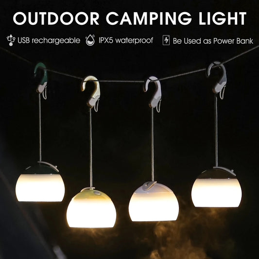 Portable Hanging Camping Lights - Rechargeable