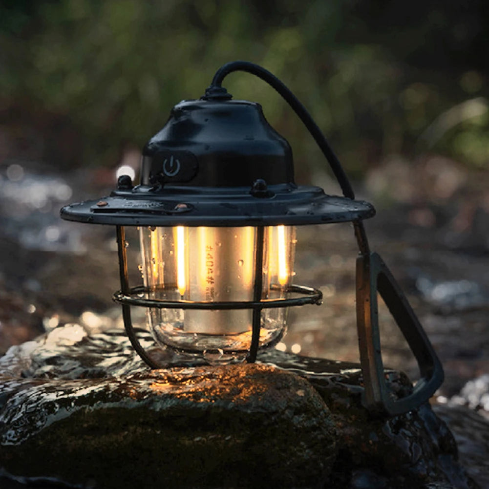 Mini LED Camping Lanterns- Type-C Rechargeable -Portable Hanging Lantern