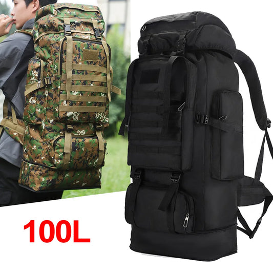 100L Outdoor Camping Backpack for Hiking & Camping