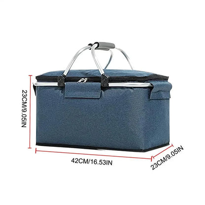 Picnic Insulated Picnic Basket Foldable Picnic Cooler Portable Storage