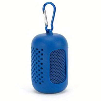 Cold Cooling Towel - Quick Drying with Circular Silicone Case