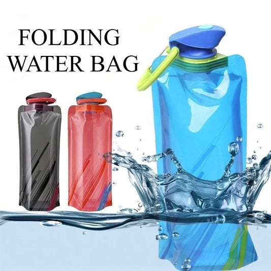 Portable Water Bag Foldable for Sports, Hiking, & Camping - 24oz