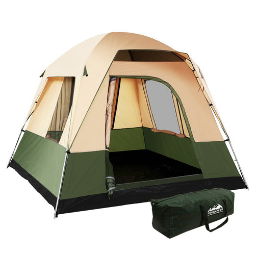 Weisshorn Family Camping Tent, Hiking, Beach Tents, Color: Green/ Beige (4 Person)