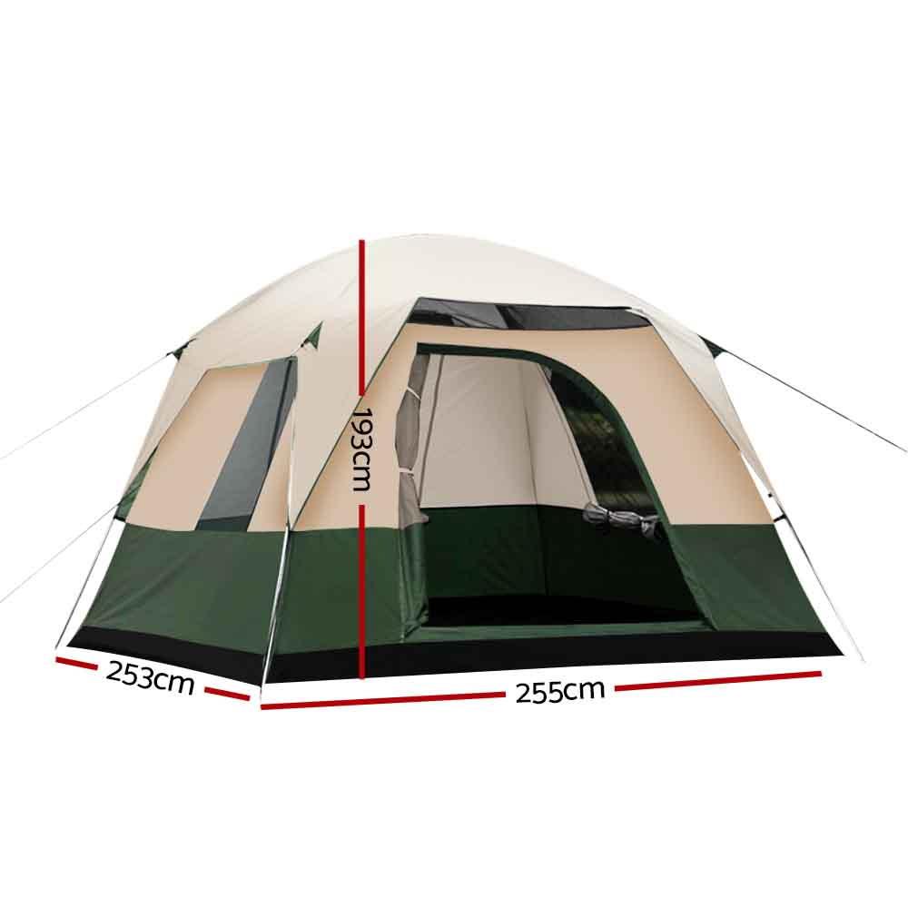 Weisshorn Family Camping Tent, Hiking, Beach Tents, Color: Green/ Beige (4 Person)